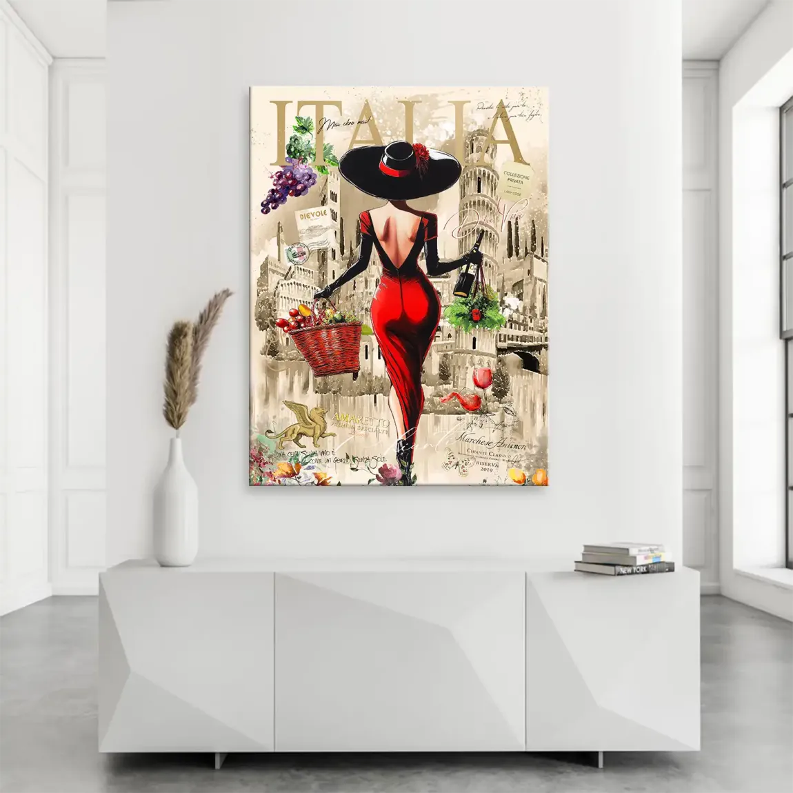 Dolce Vita Rosso Flair Leinwand Bild INGALERIE