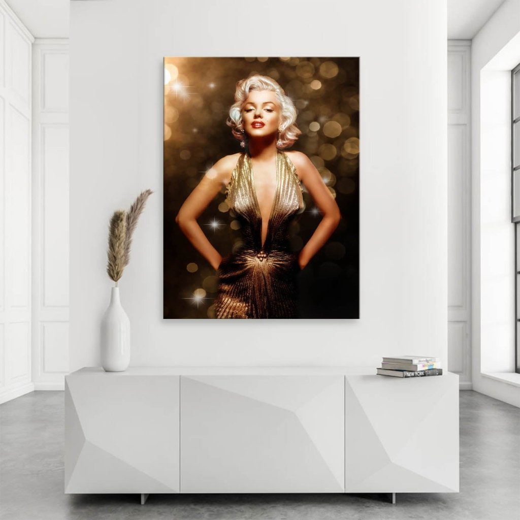 Marilyn Monroe Gold Style Leinwand Bild INGALERIE