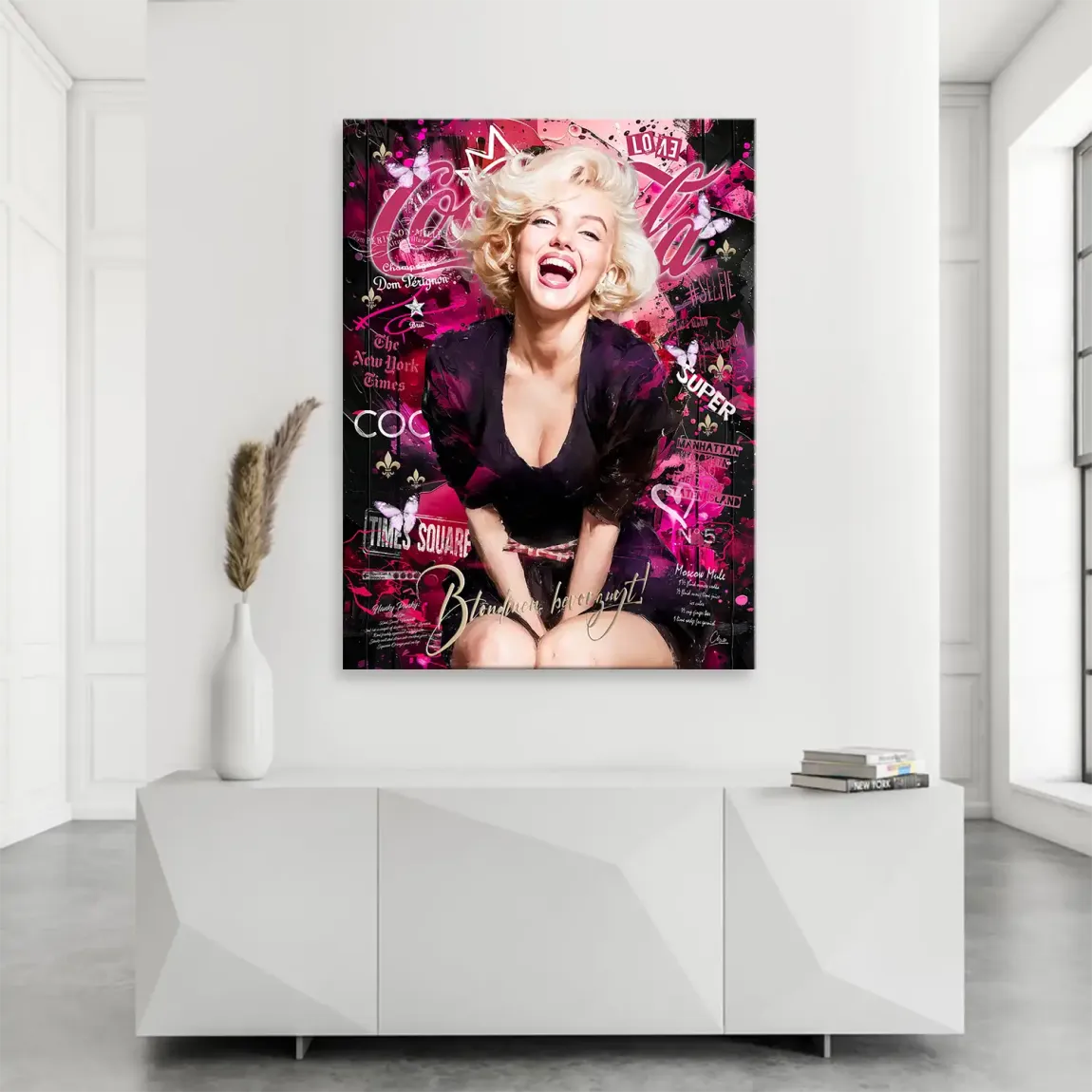 Marilyn Pink Vibes Leinwand Bild INGALERIE