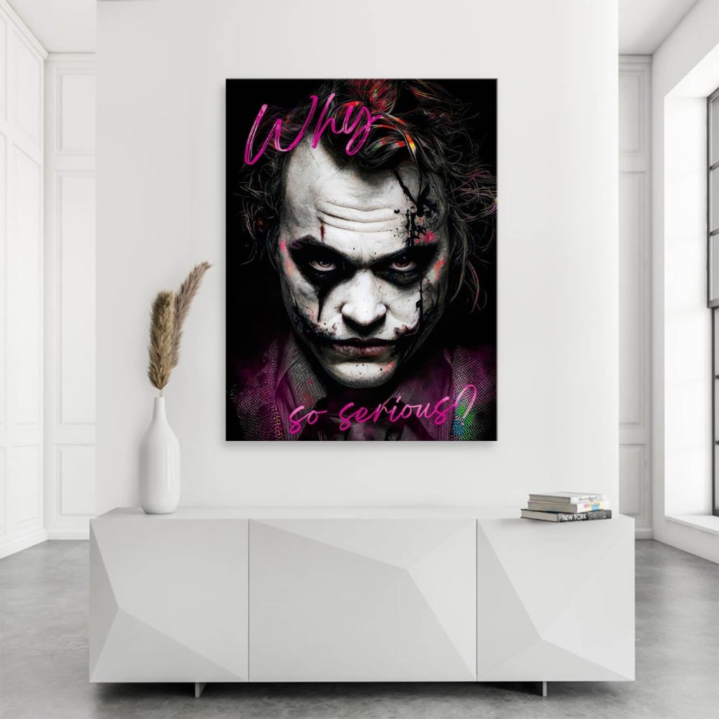 Joker Serious Style Leinwand Bild INGALERIE