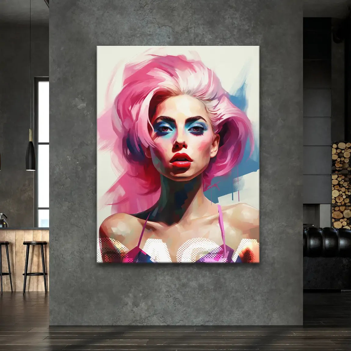 Lady G. in Color Leinwand Bild INGALERIE