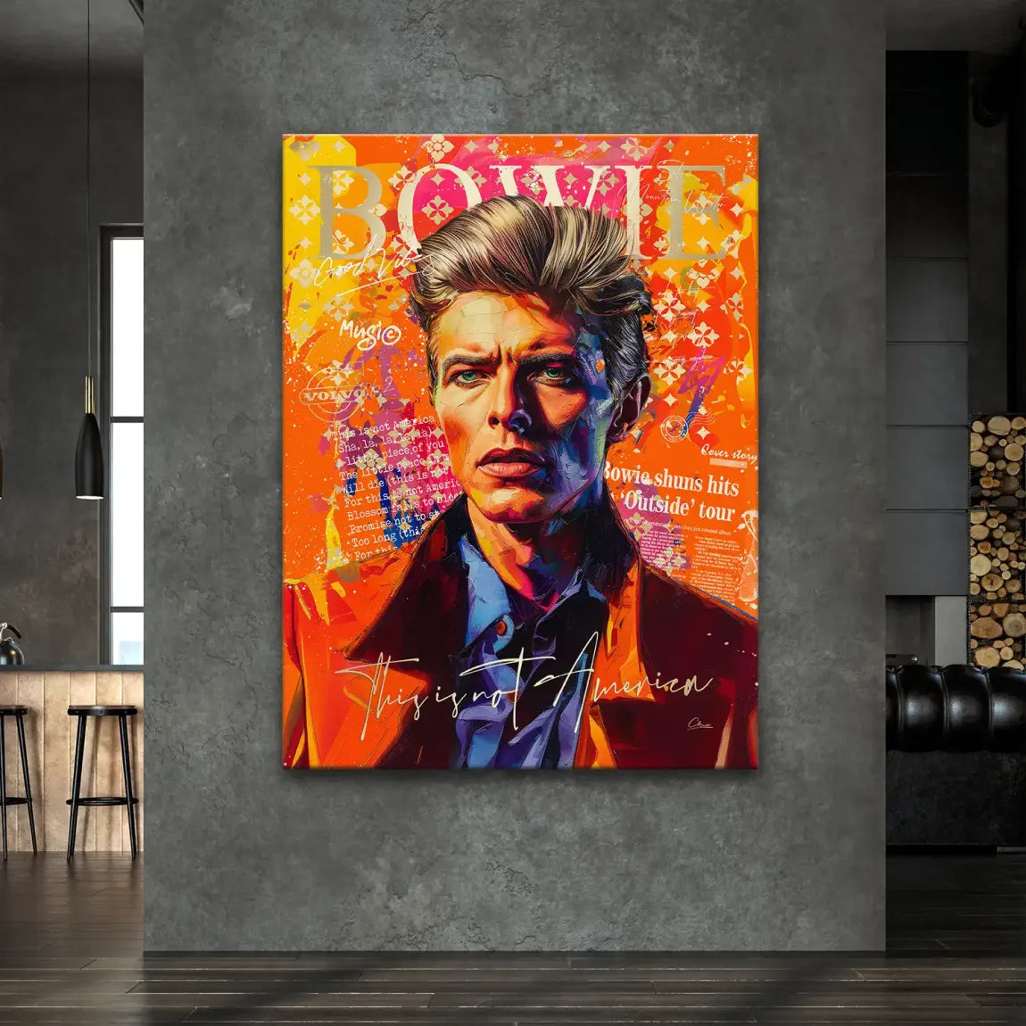 Bowie America Pop Art Leinwand Bild INGALERIE