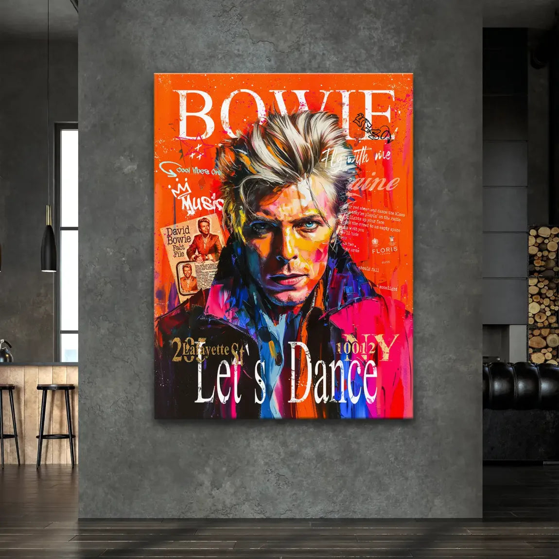 David Bowie Pop Art Vision Leinwand Bild INGALERIE