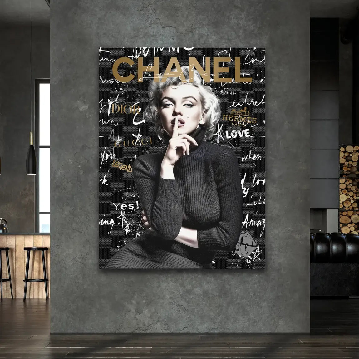 Marilyn loves Chanel Leinwand Bild INGALERIE
