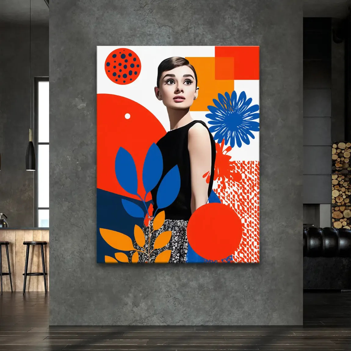 Audrey Hepburn Blooming Leinwand Bild INGALERIE