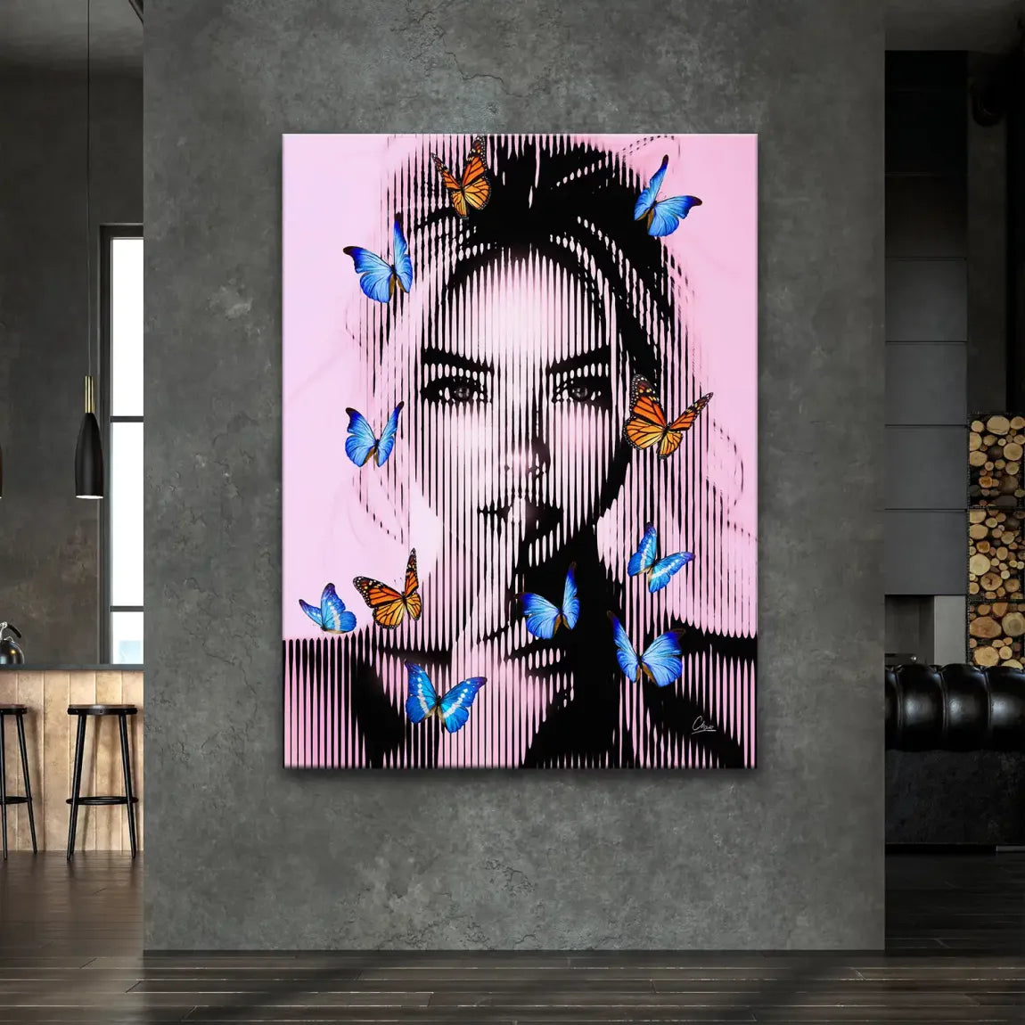 Silent Butterfly Leinwand Bild INGALERIE