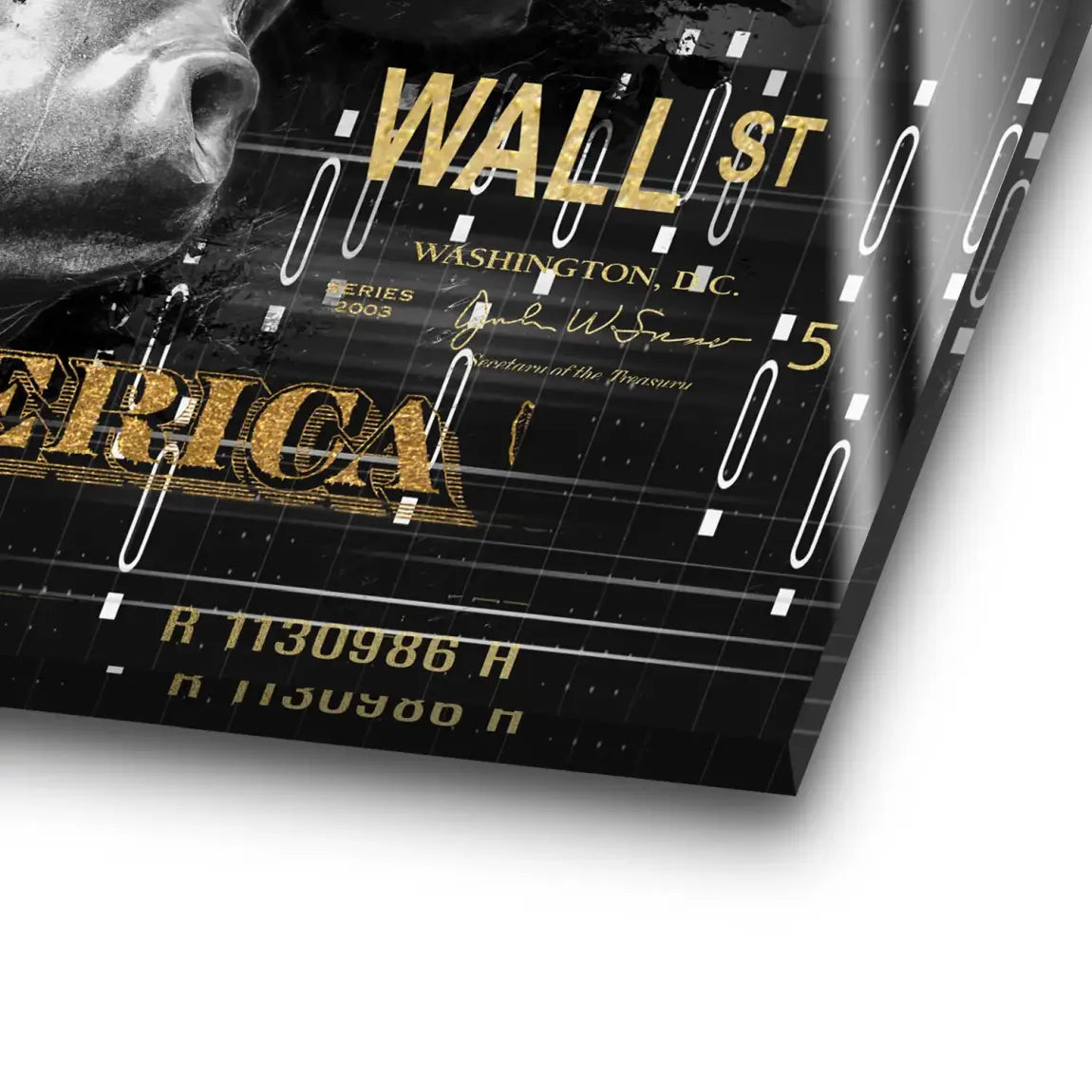 Dagobert Duck Wallstreet Black Gold Acrylglas Bild