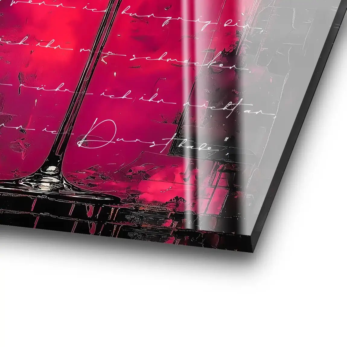 Champagner Glas Zitat Acrylglas Bild INGALERIE