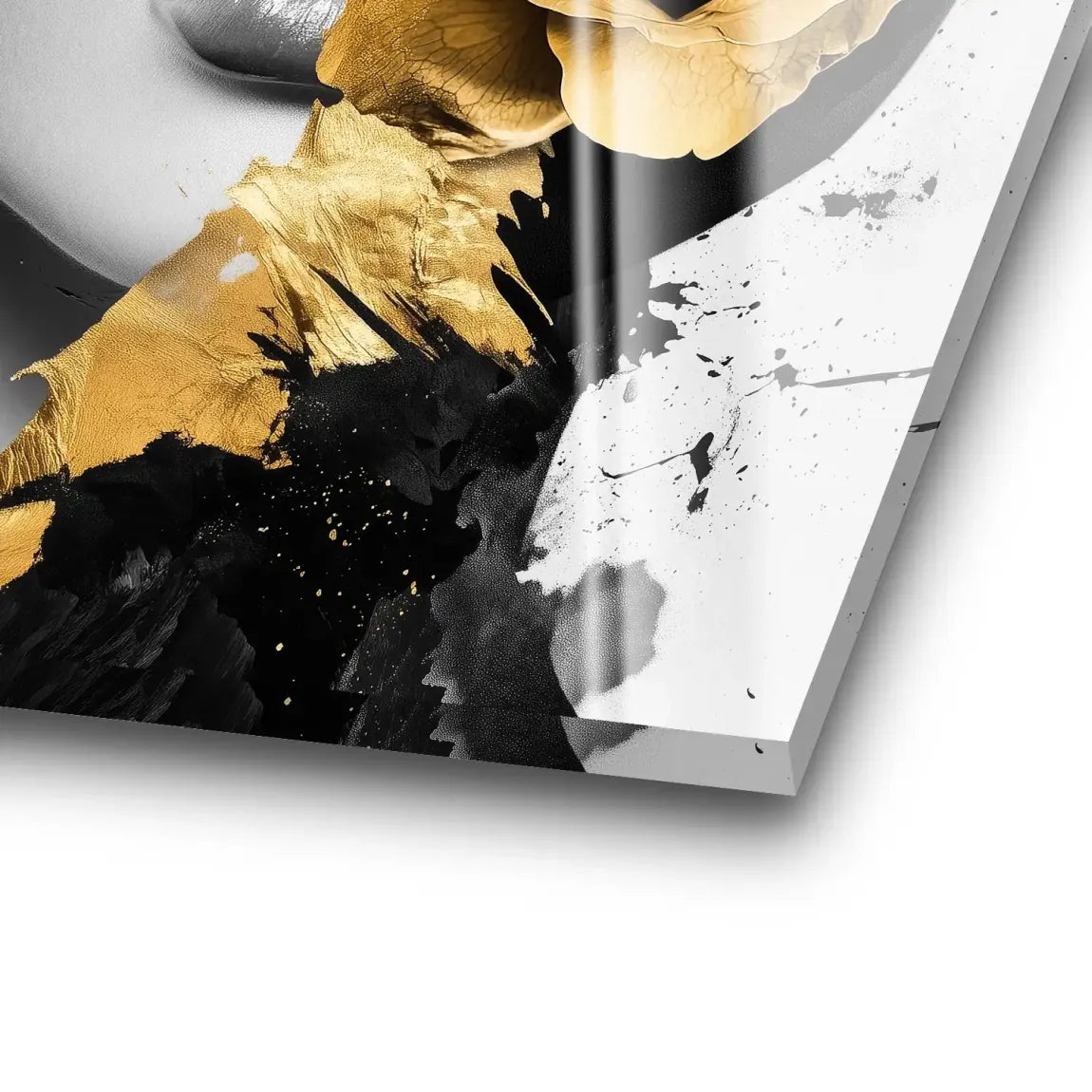 Goldene Dualität mit schwarzer Eleganz Acrylglas Bild INGALERIE