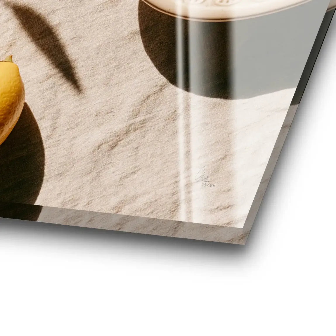Goldene Zitronen Acrylglasbild