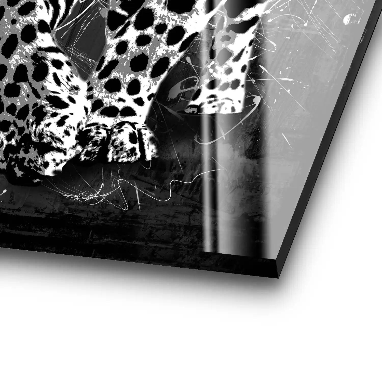 Leopard Abstrakt Black Style Acrylglas Bild INGALERIE