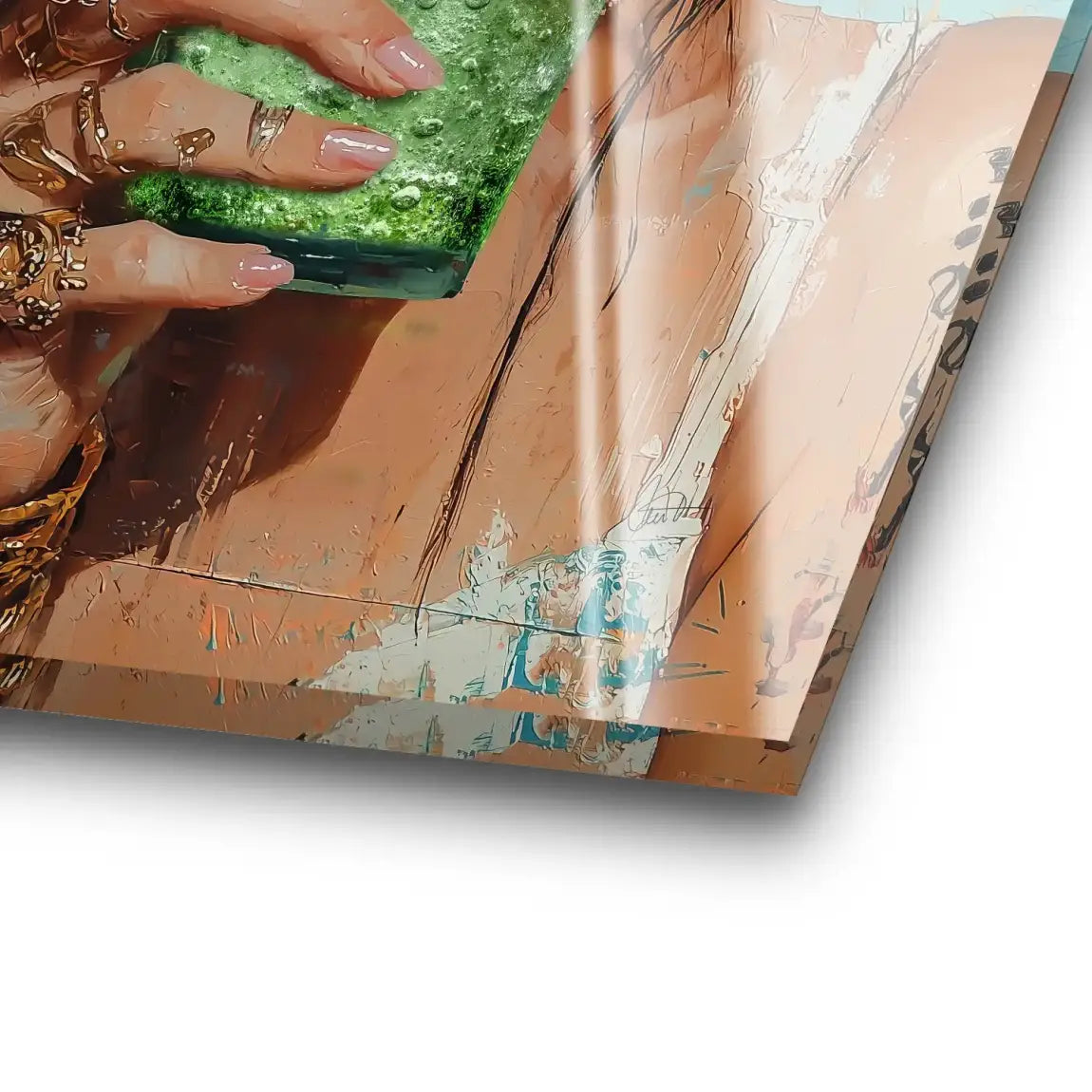 Frida Kahlo Mint Acrylglas Bild