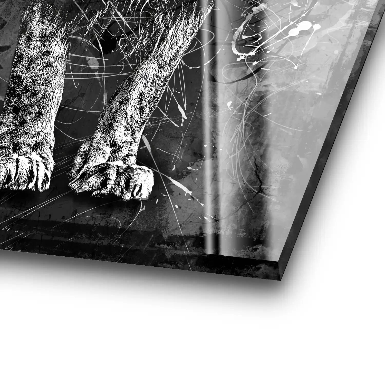 Löwe Abstrakt Black Acrylglas Bild INGALERIE
