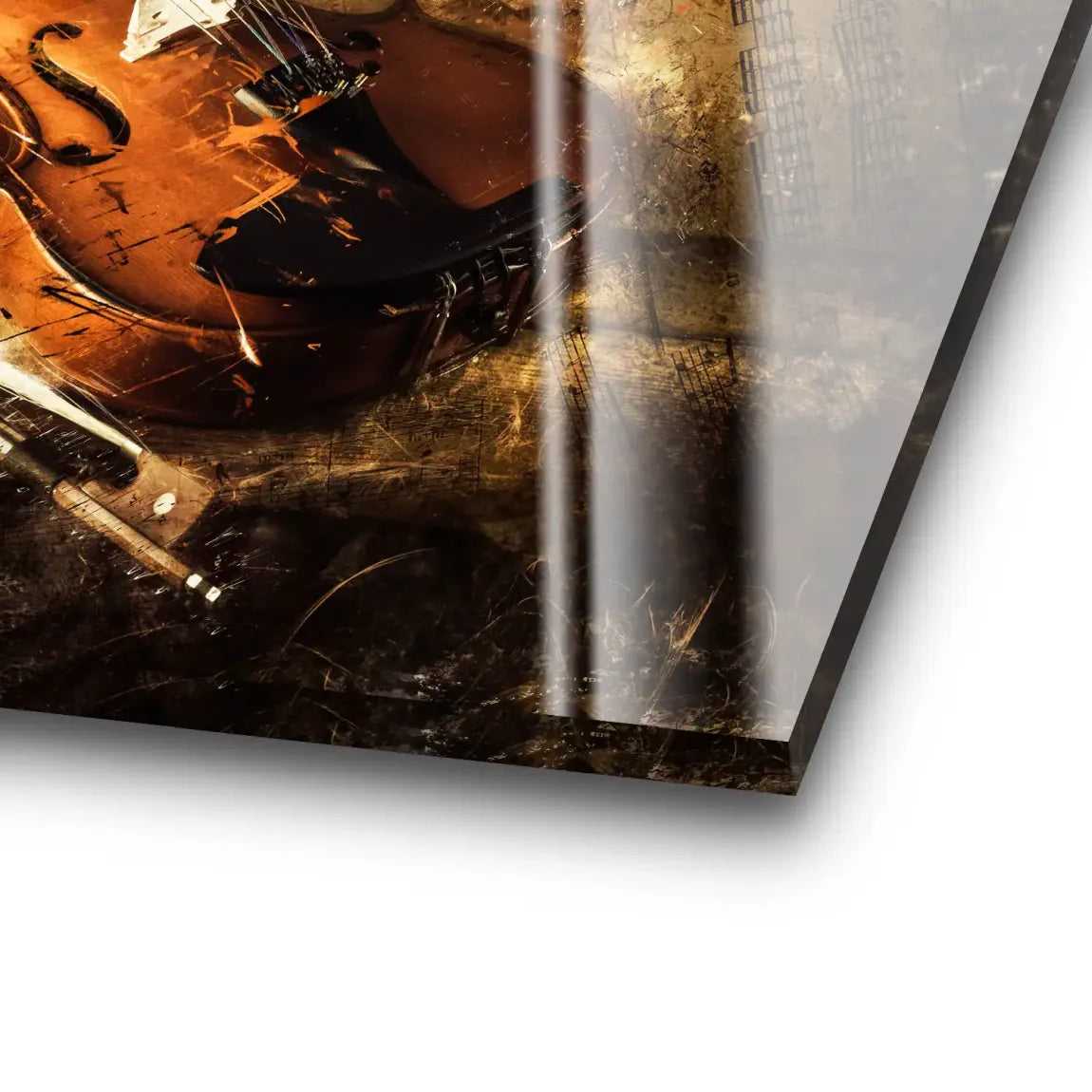 Golden Strings Melodie Acrylglas Bild