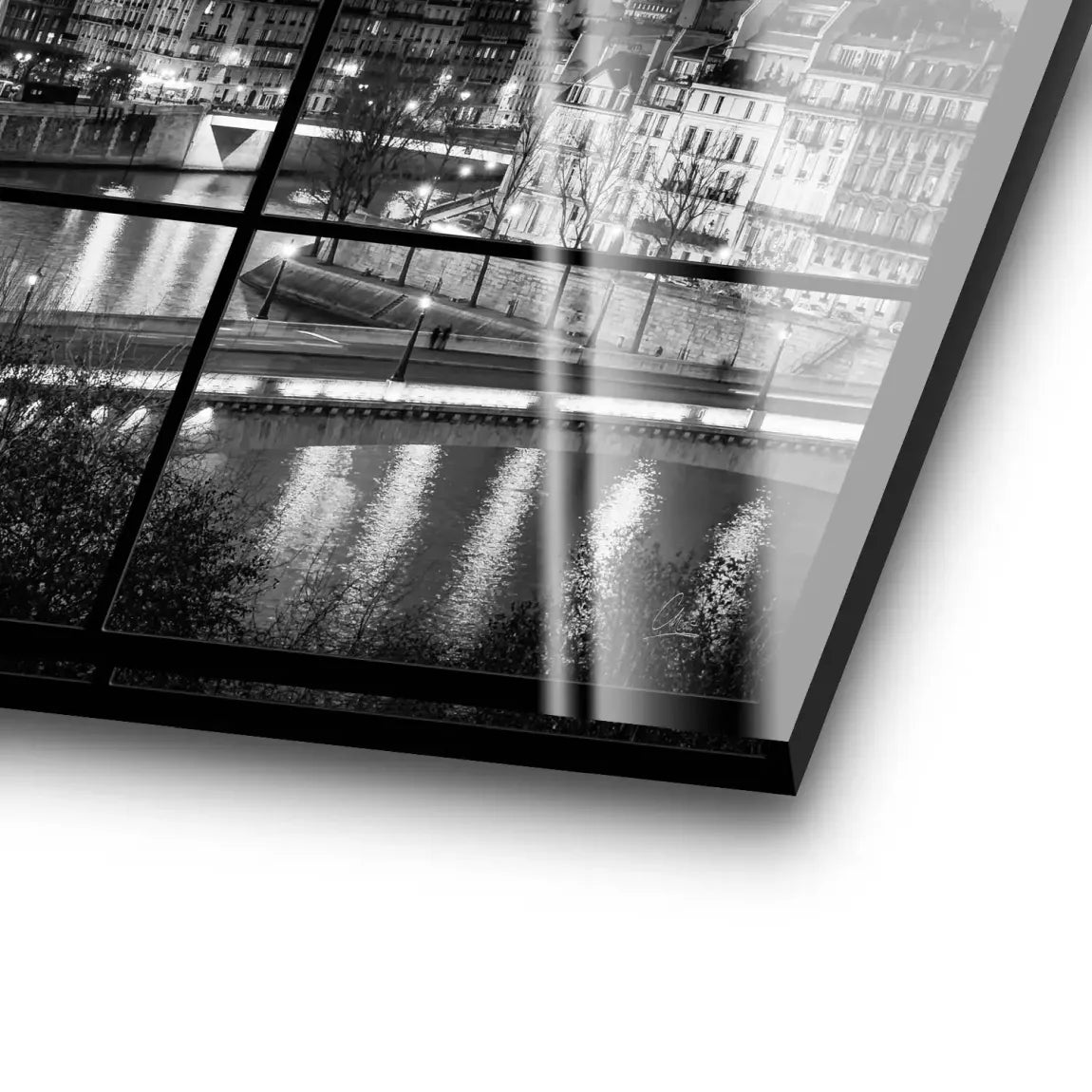 Paris Lights Noir Acrylglas Bild