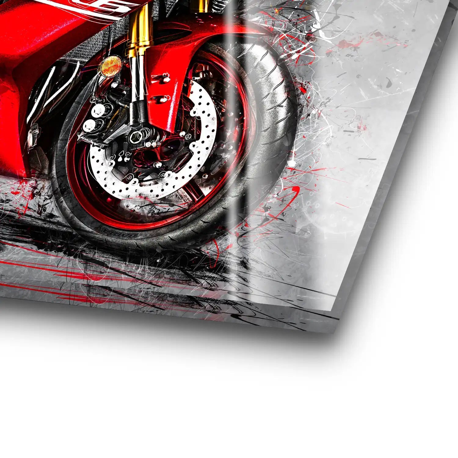 Yamaha R6 Abstrakt Rot Acrylglas Bild INGALERIE