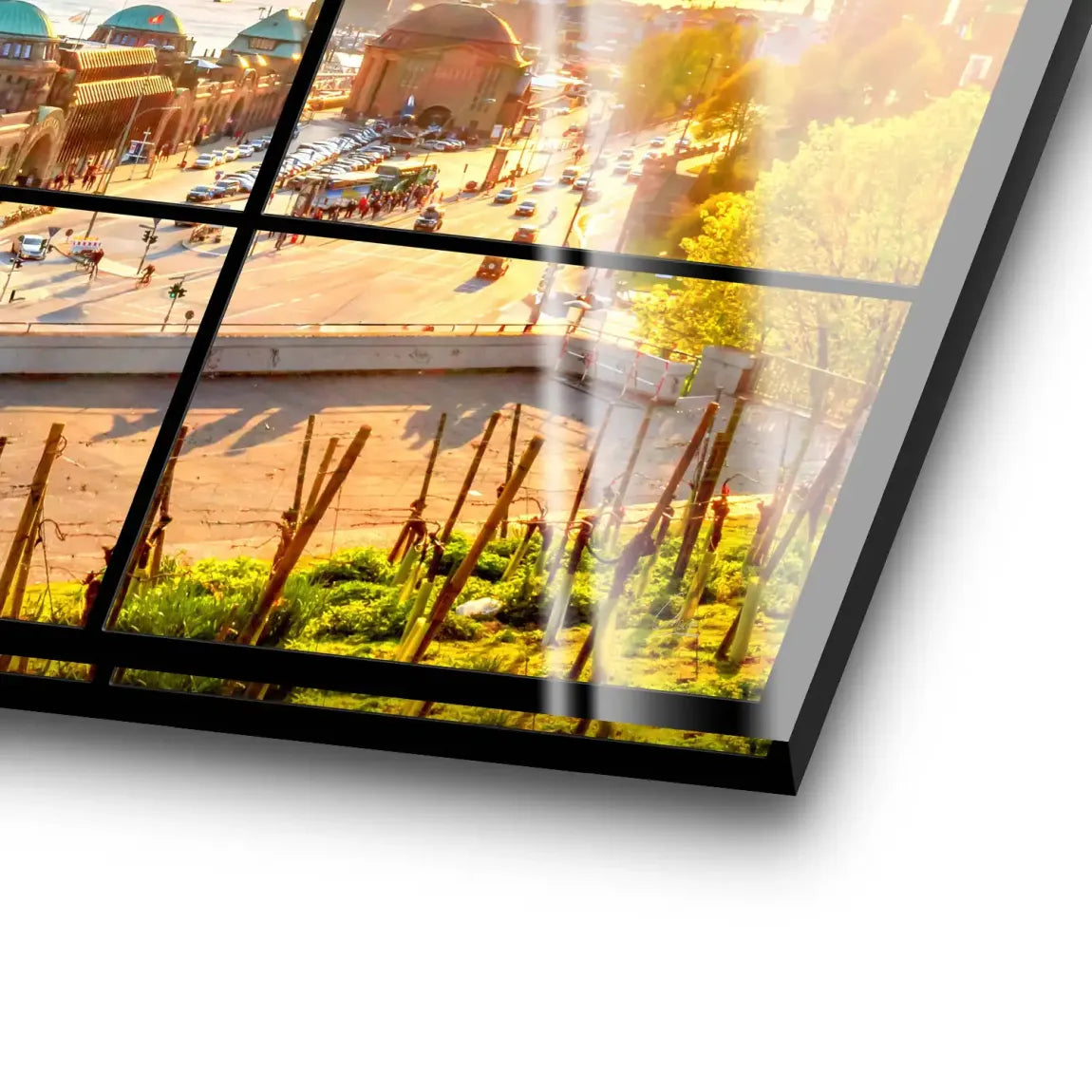 Hamburg Sunset View Acrylglas Bild