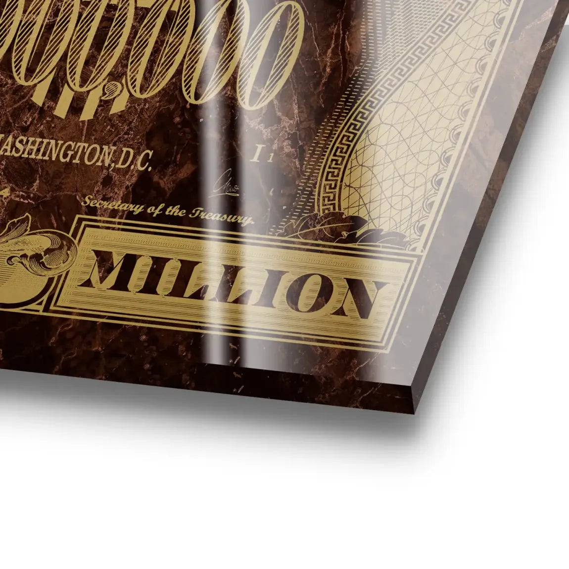 Gold Dollar George Washington Acrylglas Bild