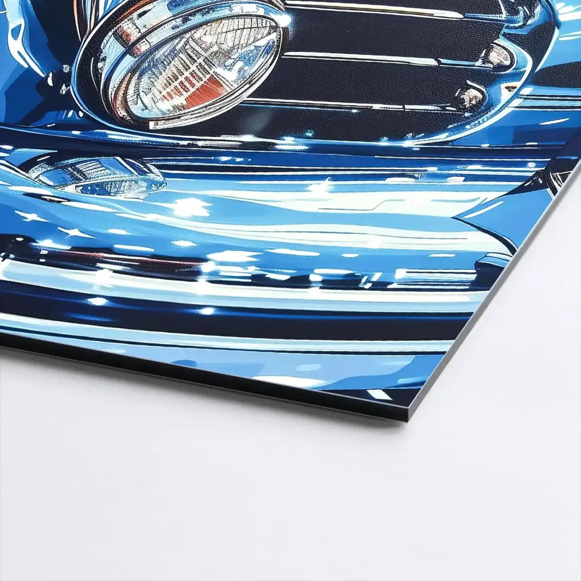 Porsche 356 Abstrakt Blue Alu Dibond Bild INGALERIE