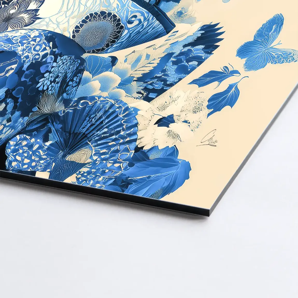 Blue Lotus Geisha Alu Dibond Bild