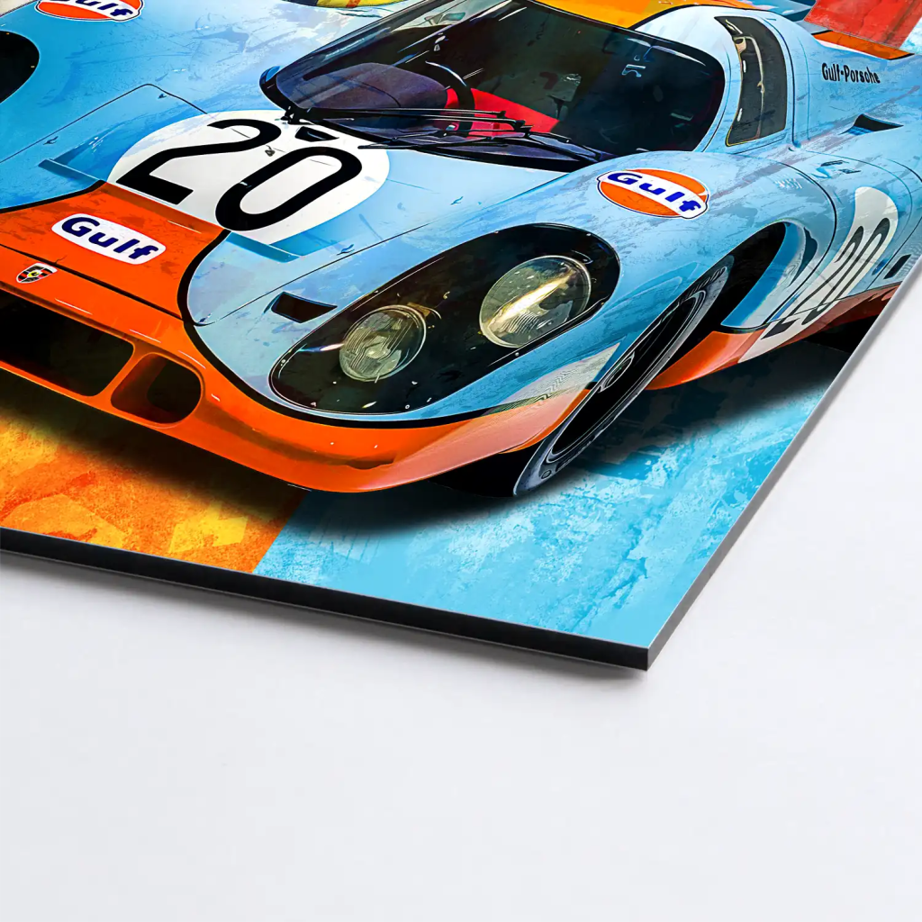 Steve Gulf Porsche 917 AluDibond Bild INGALERIE