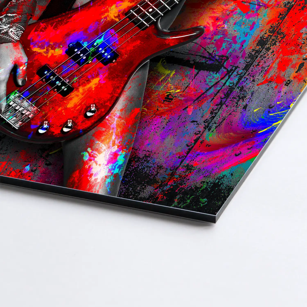 Guitar Abstrakt Color Style AluDibond Bild INGALERIE