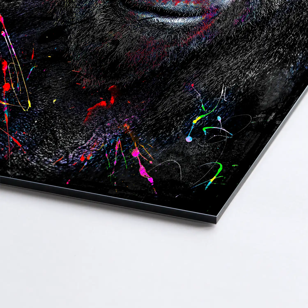 Gorilla Abstrakt Color Style AluDibond Bild INGALERIE