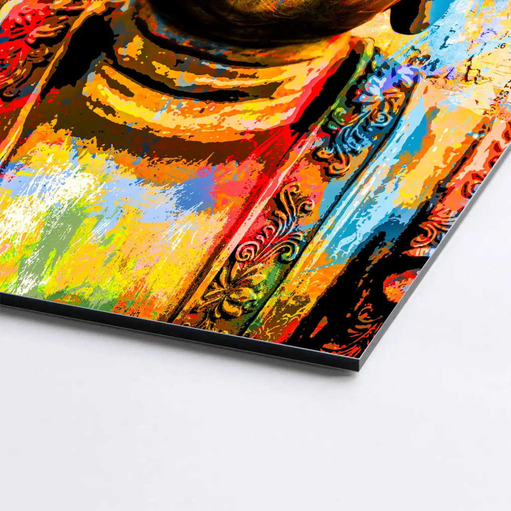 Buddha Color Style AluDibond Bild INGALERIE