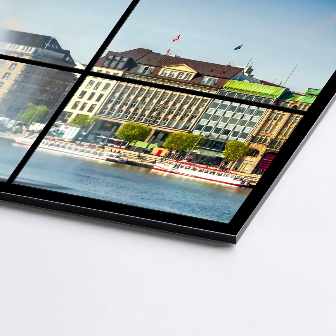 Sunset View Hamburg AluDibond Bild