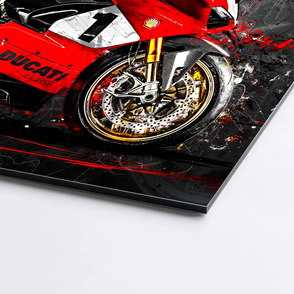 Ducati 916 V4 Abstrakt AluDibond Bild INGALERIE