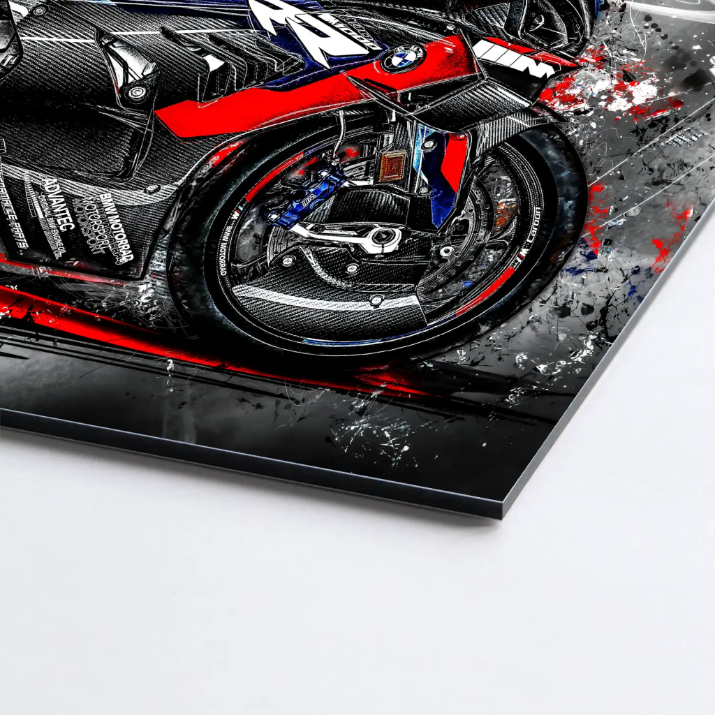 BMW M1000RR Black AluDibond Bild INGALERIE