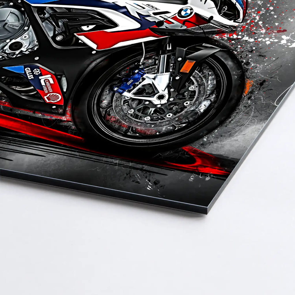 BMW M1000RR Abstrakt AluDibond Bild INGALERIE