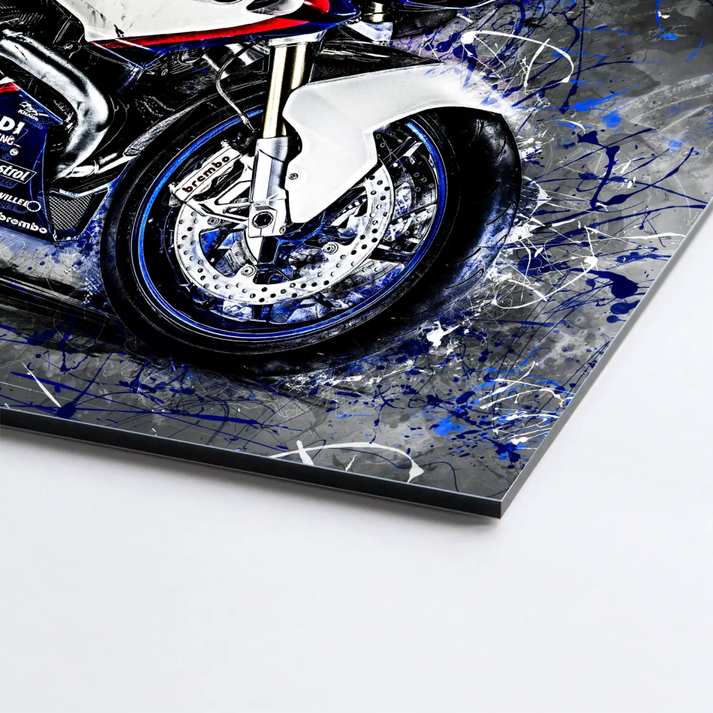 BMW HP2 Abstrakt Style AluDibond Bild INGALERIE