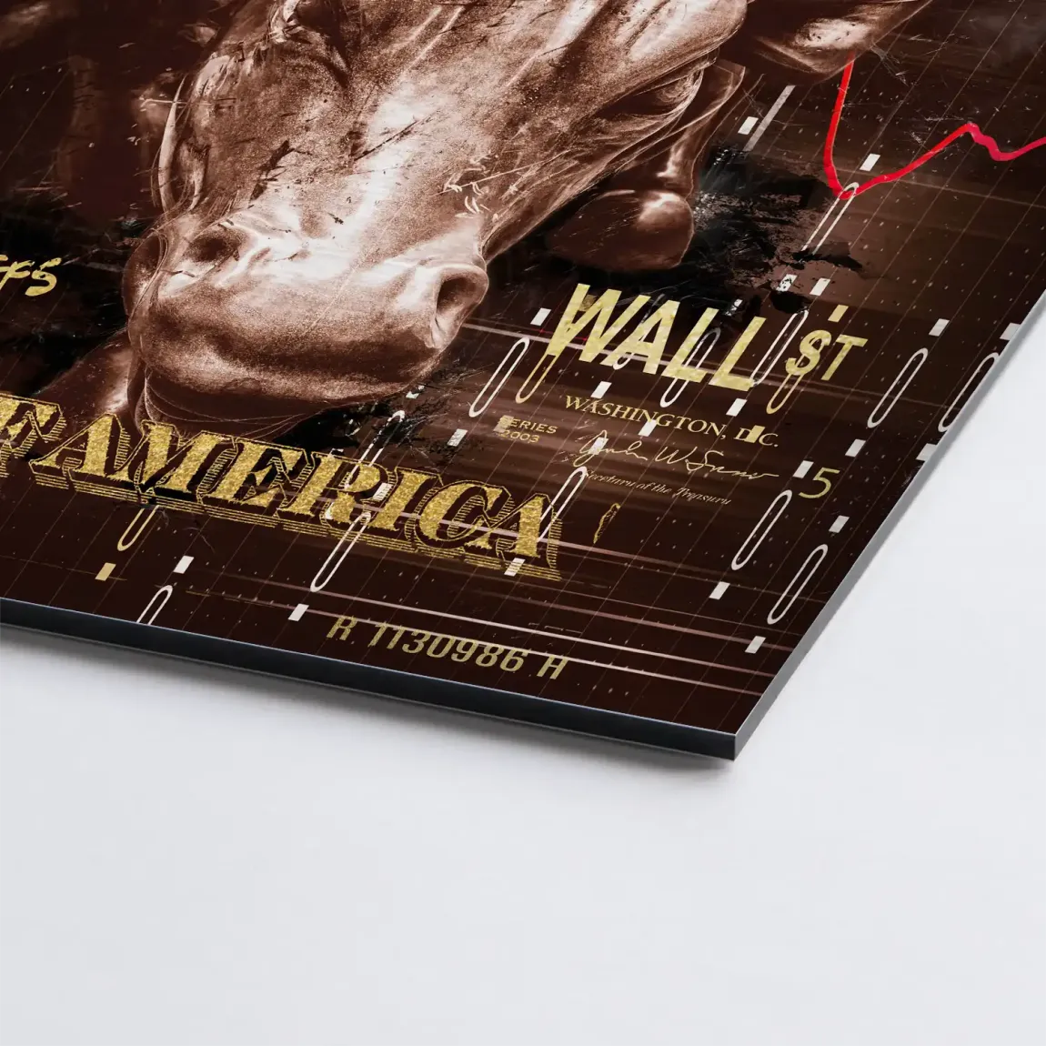 Dagobert Duck Wallstreet Vintage Alu Gebürstet Bild