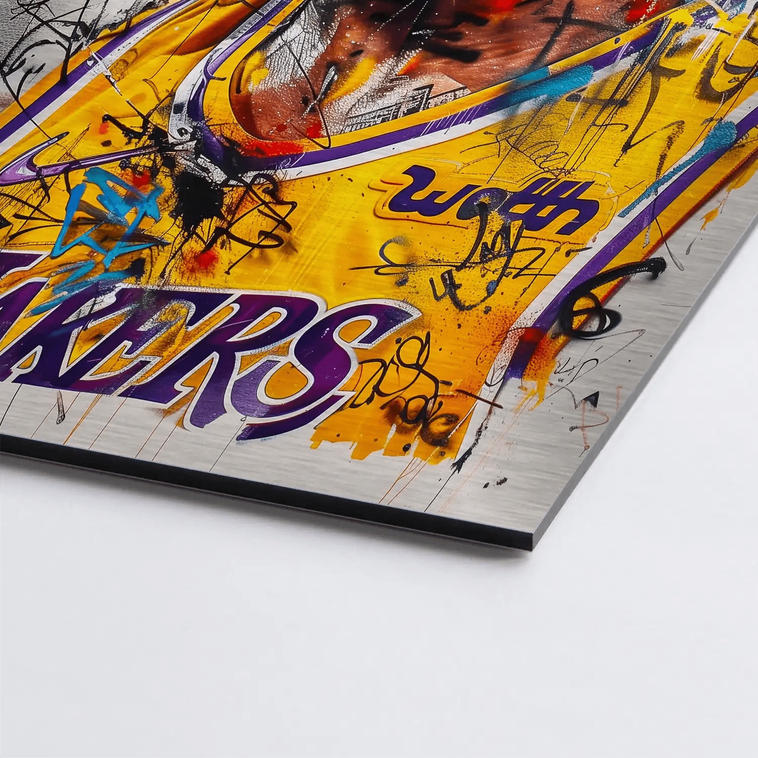 Kobe Basketball Street Art AluDibond Gebürstet