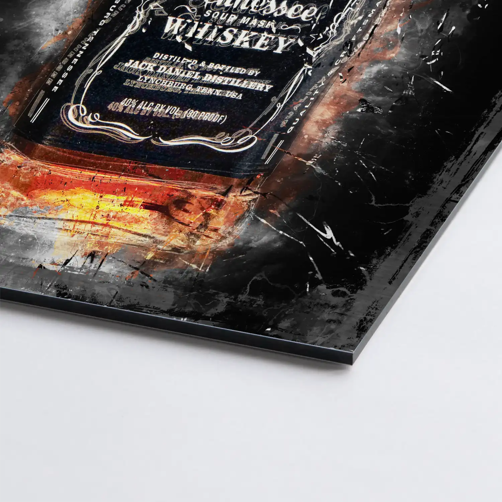 Jack Whisky Abstrakt AluDibond Gebürstet INGALERIE