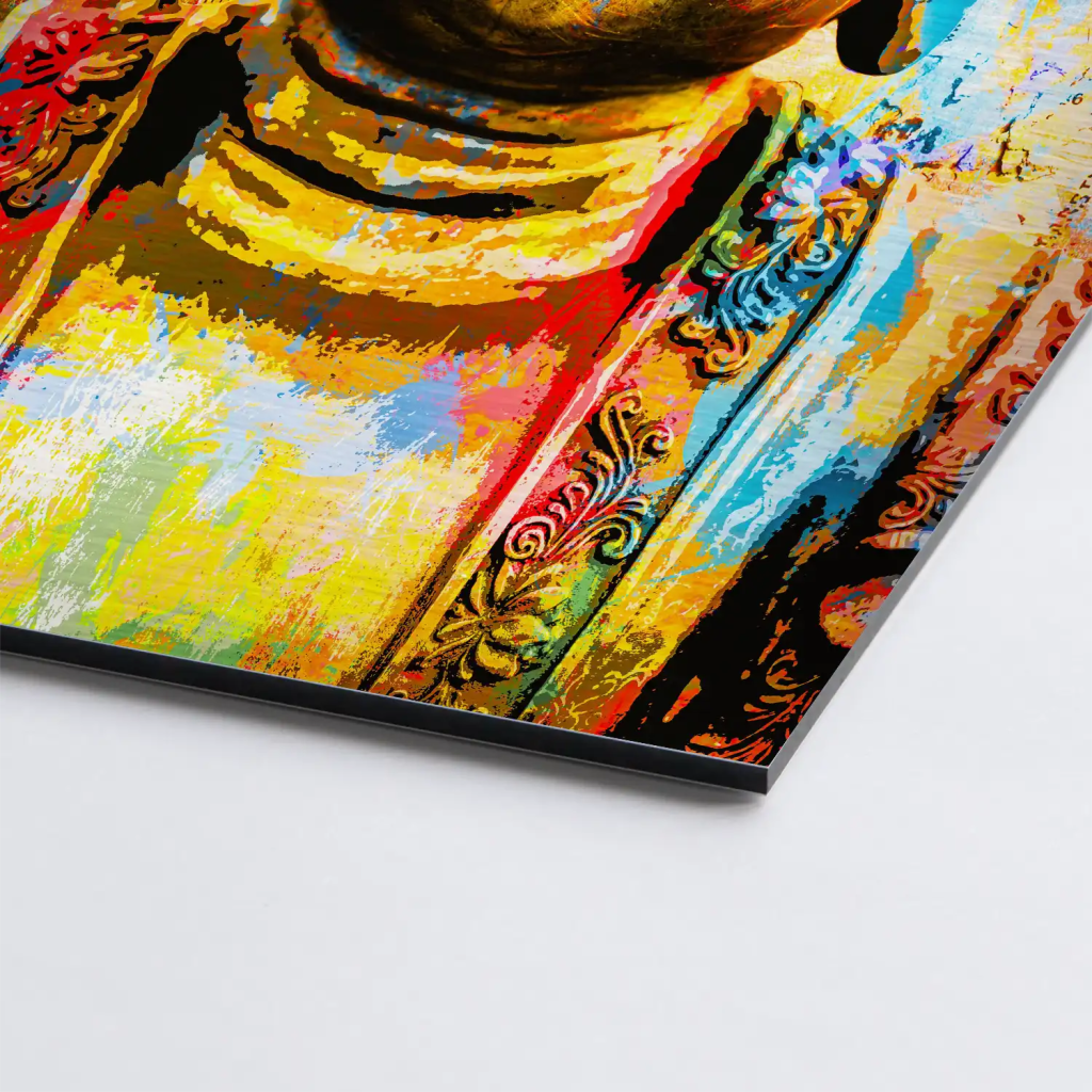 Buddha Color Style AluDibond Gebürstet INGALERIE