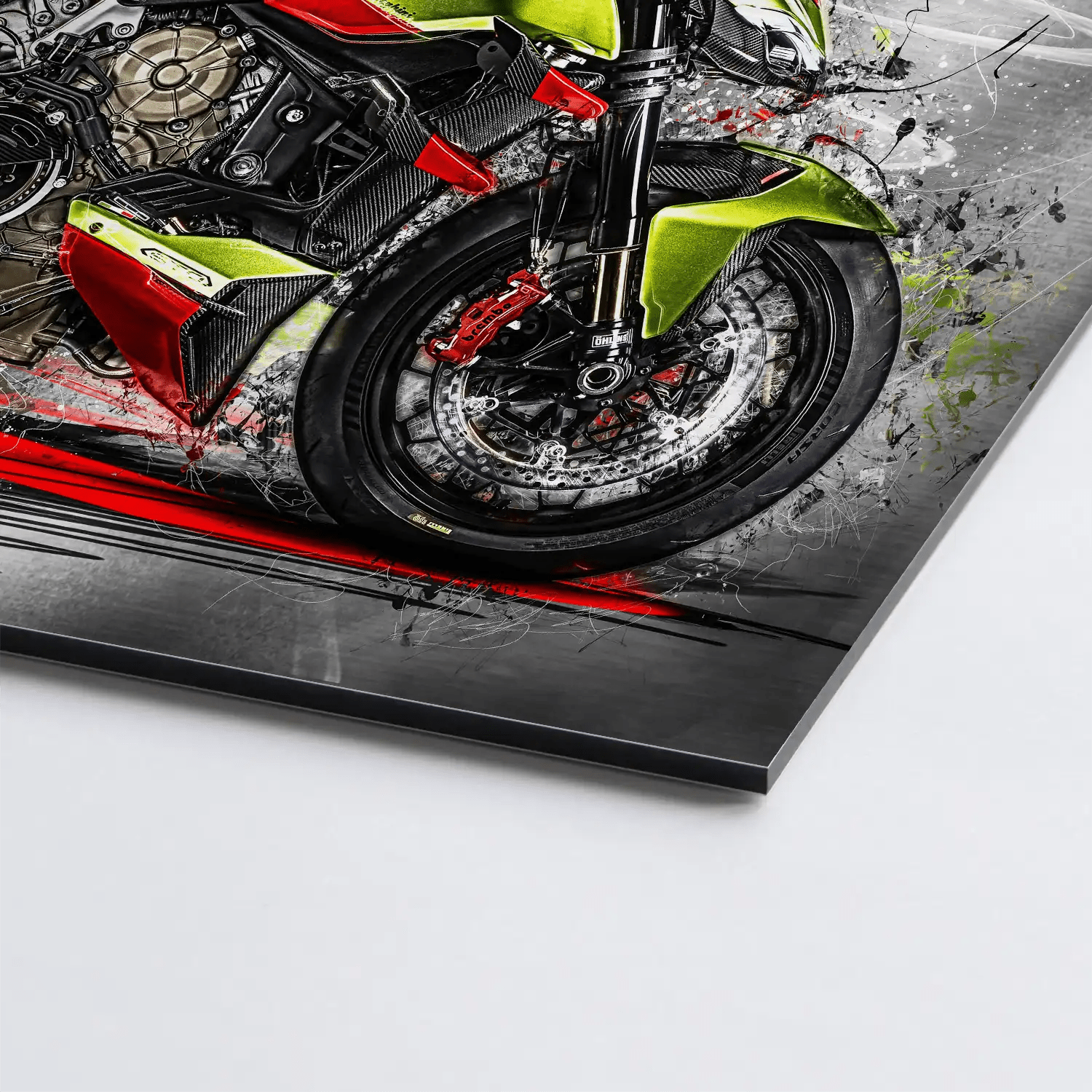 Ducati Streetfighter Lambo Style AluDibond Gebürstet INGALERIE