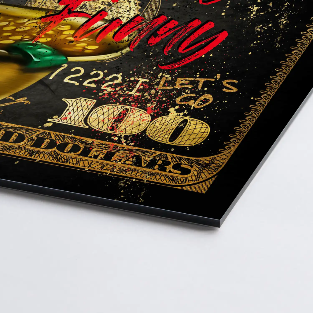 Dagobert Dollar More Money Pop Art Alu Gebürstet - INGALERIE