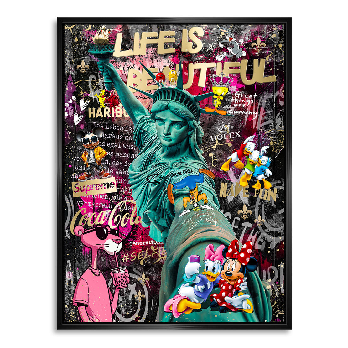 Life is beautiful Wandbild | Unikat INGALERIE