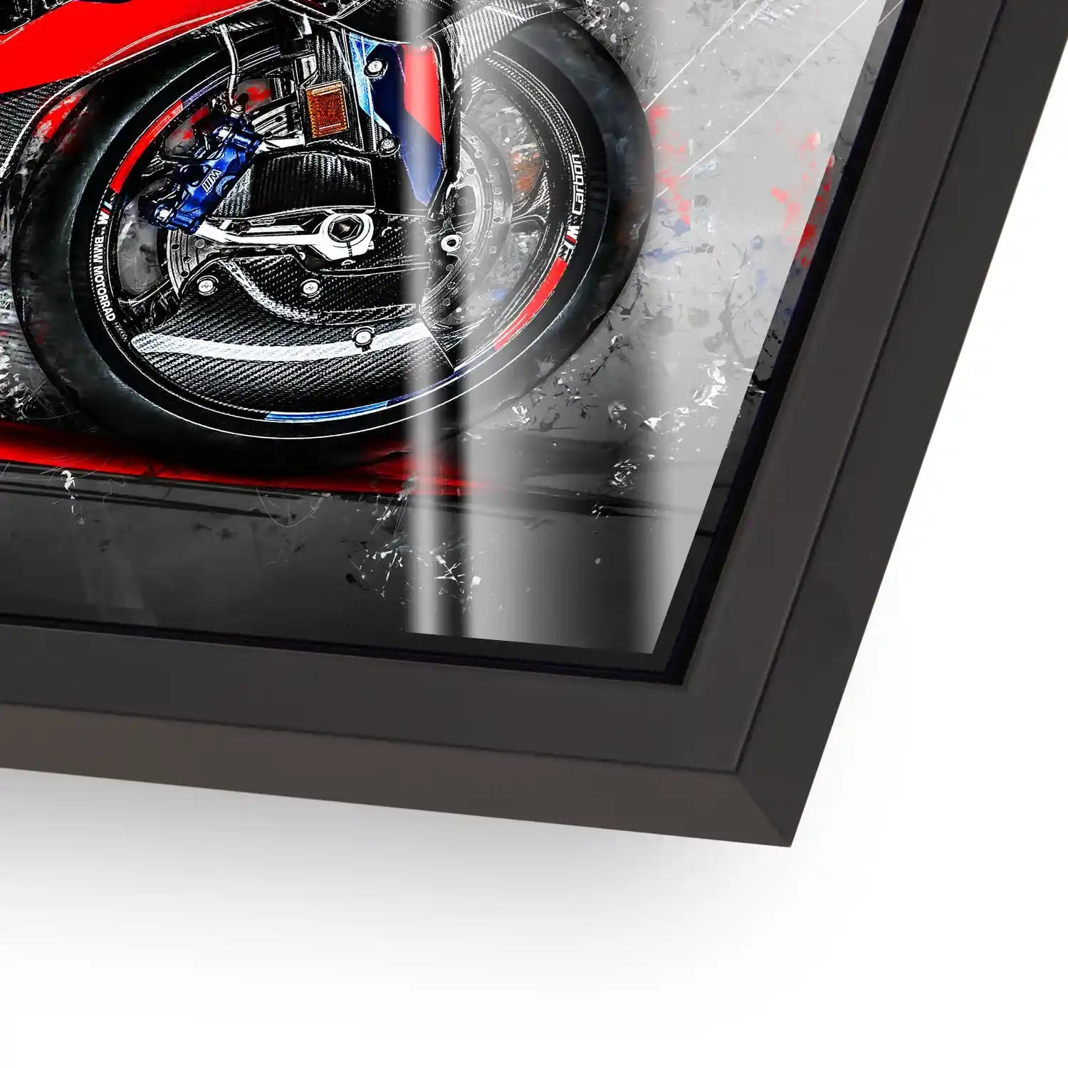 BMW M1000 Motorrad Abstrakt Black Style Acrylglas Bild INGALERIE