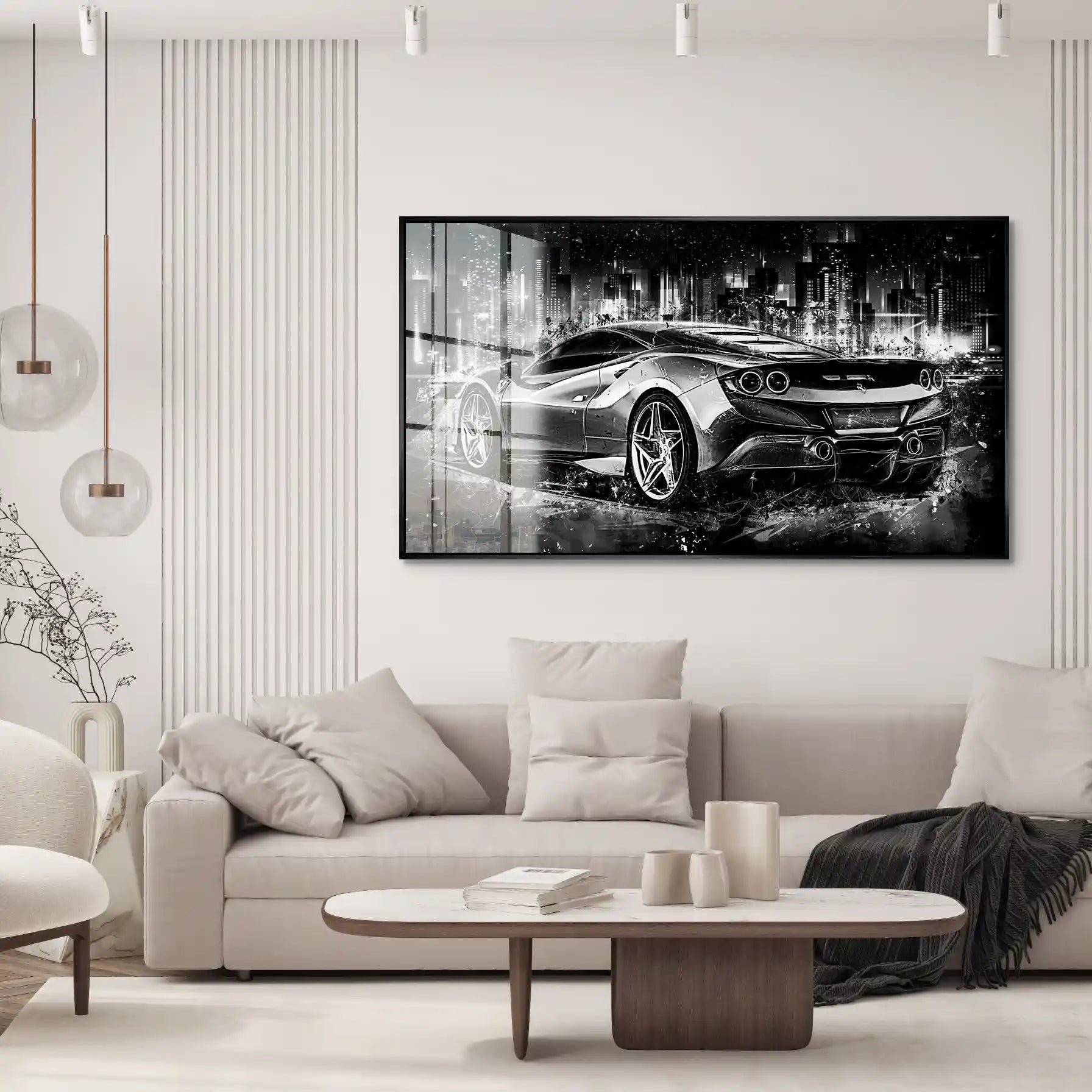 Ferrari F8 Abstrakt City Style Acrylglas Bild INGALERIE