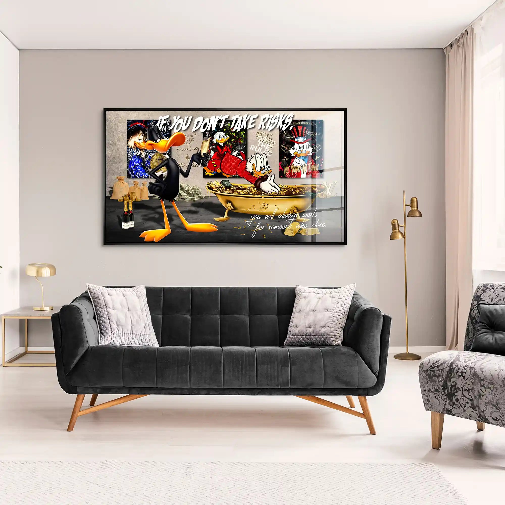 Duffy u. Dagobert Risk Pop Art Acrylglas Bild INGALERIE