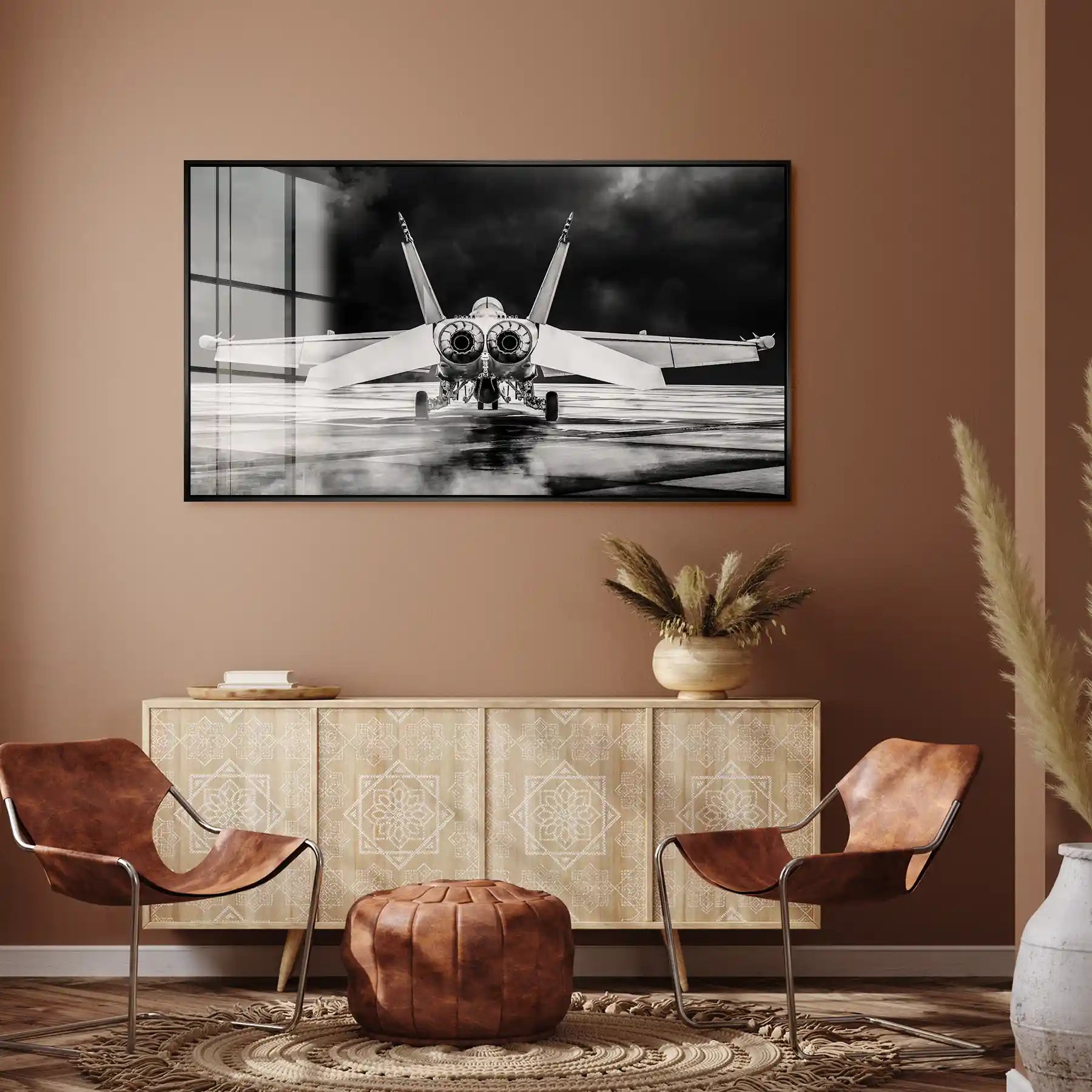 Düsenjet Flugzeug Acrylglas Bild INGALERIE