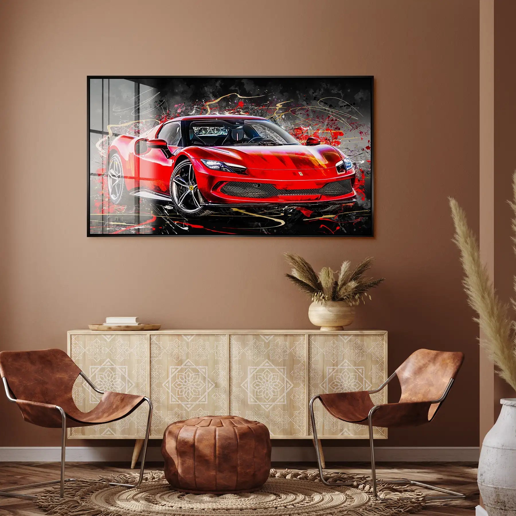 Ferrari 296 Abstrakt Acrylglas Bild INGALERiE