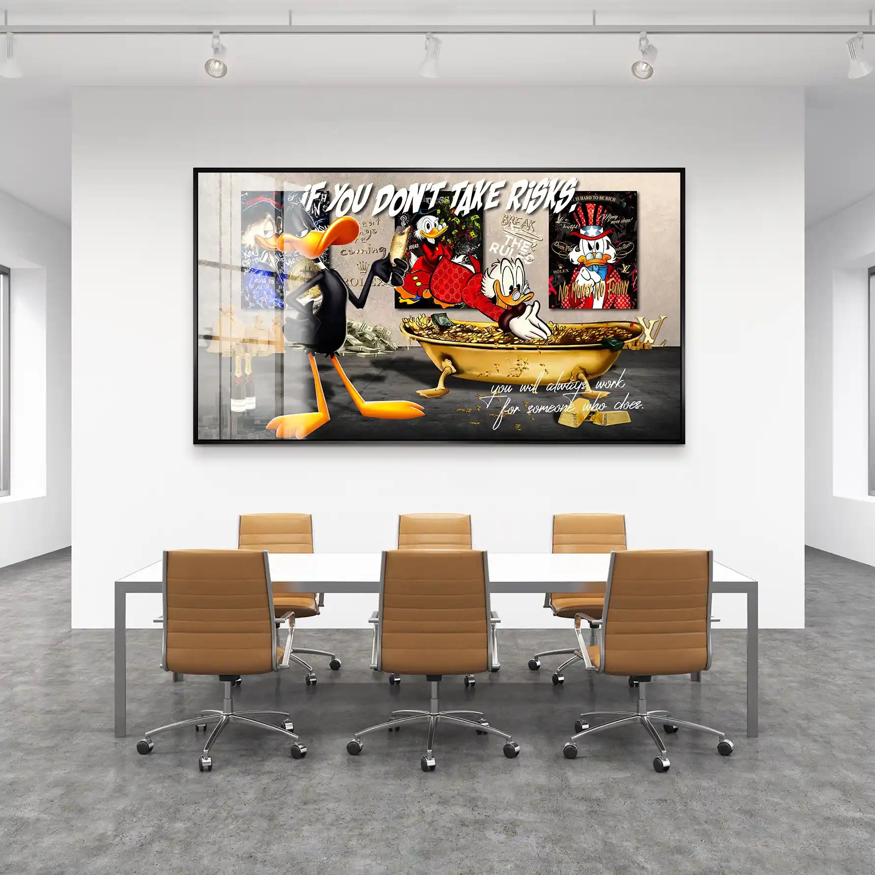 Duffy u. Dagobert Risk Pop Art Acrylglas Bild INGALERIE