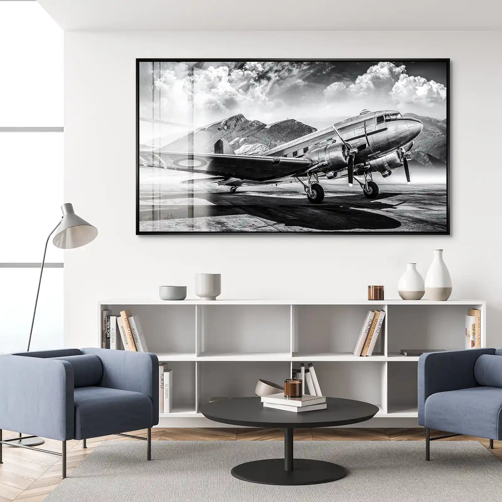 DC3 Retro Flugzeug Acrylglas Bild INGALERIE