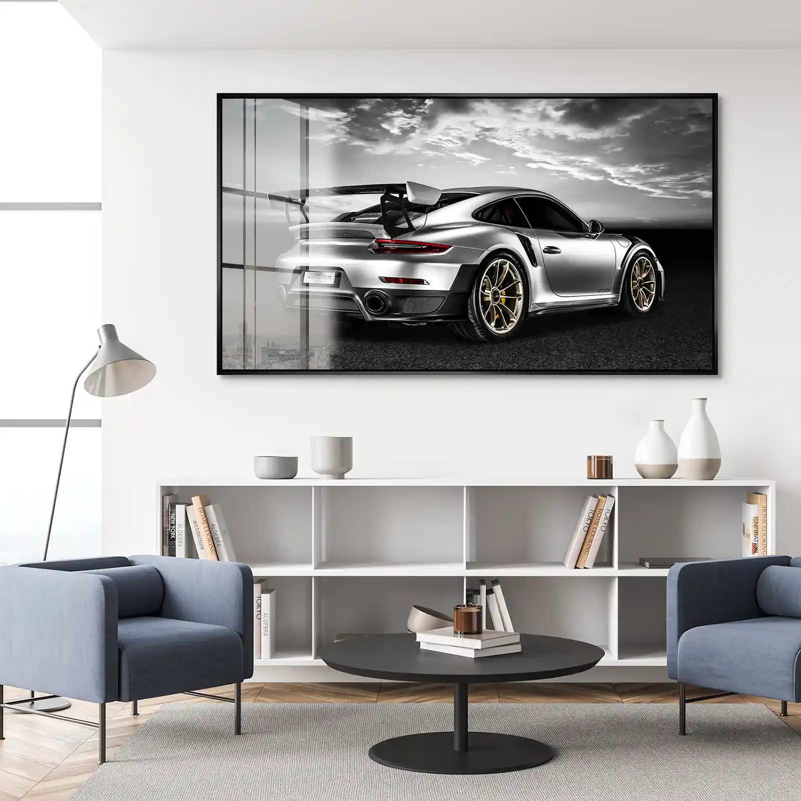 Porsche GT2 RS Sunset City Style Acrylglas Bild INGALERIE