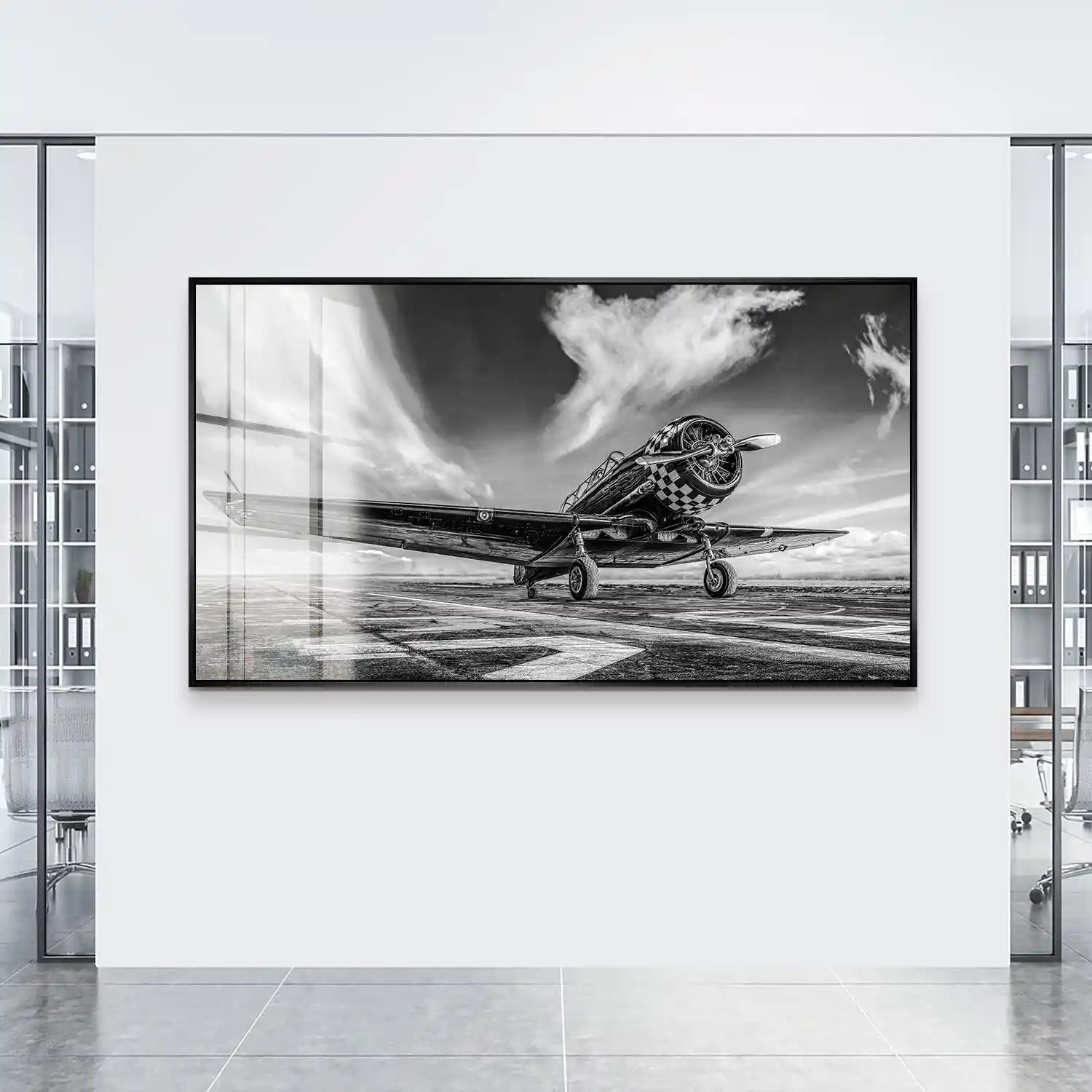Retro Propeller Flugzeug Acrylglas Bild INGALERIE