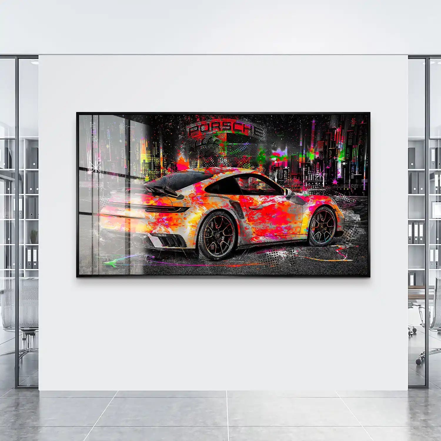 Porsche 911 Turbo Pop Art Style Acrylglas Bild INGALERIE